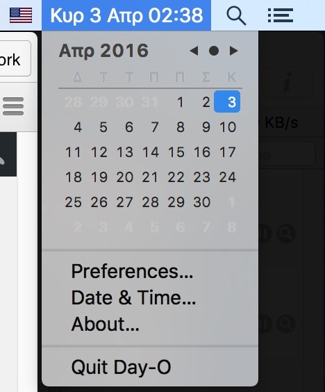 Mac menu bar calendar like Windows george mastro