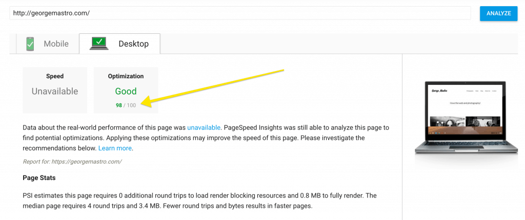 Google Pagespeed Insights